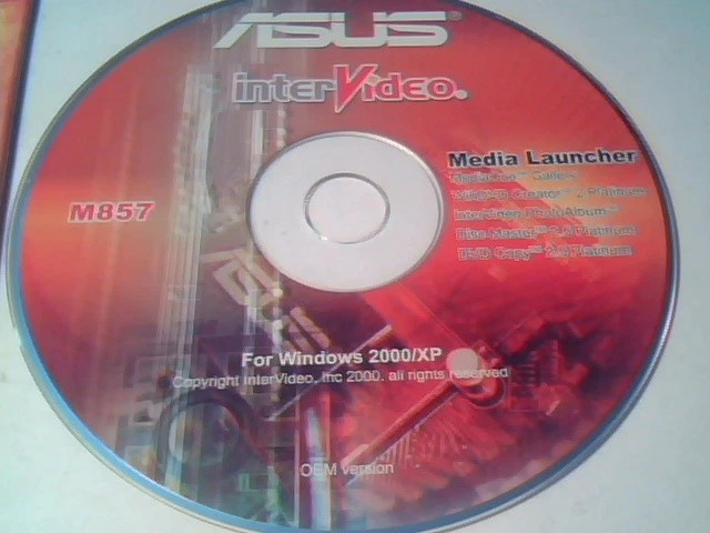 Driver Support CD ASUS Media Launcher InterVideo WinDVD Suite Enhanced M857 - image 4