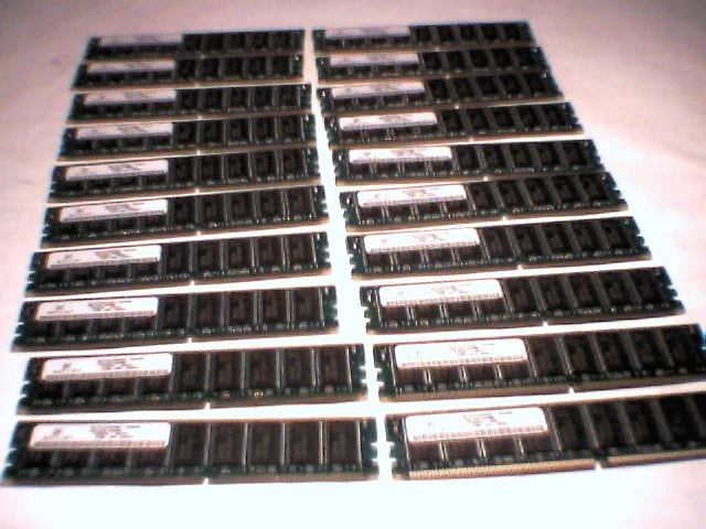 LOT 20pcs 1GB DDR UDIMM PC3200 NL91272D64082-D32KSB 400 MHz Memory RAM 2GB bulk
