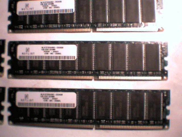 LOT 20pcs 1GB DDR UDIMM PC3200 NL91272D64082-D32KSB 400 MHz Memory RAM 2GB bulk - image 3