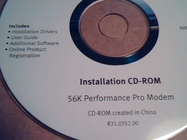 USRobotics Installation CD-ROM : 56K Performance Pro Modem NAM MOH 1.5 - image 2