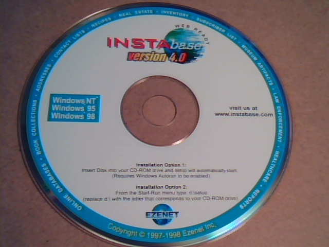 INSTAbase Installation CD : version 4.0 - Web Ready - Windows NT, 95, and 98