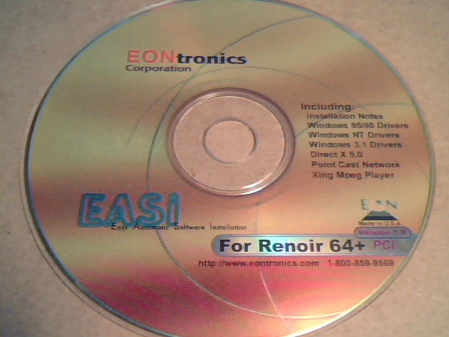 EONtronics Easy Automatic Software Installation (EASI) for Renoir 64+CD : Ver1.0