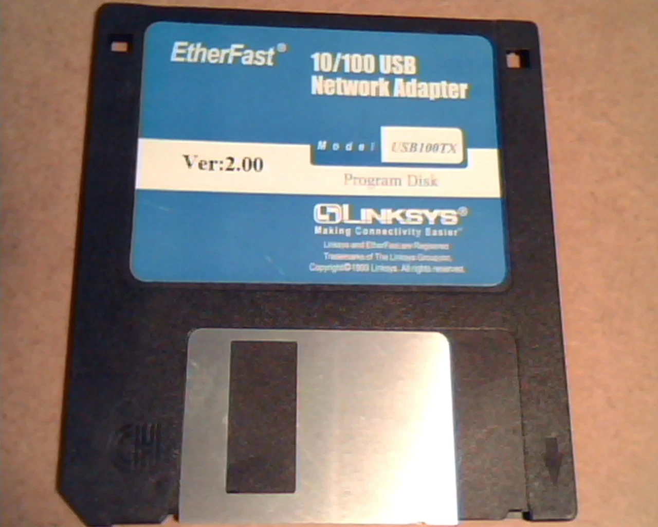 EtherFast 10/100 USB Network Adapter : Ver:2.00 : Program Floppy Disk - Linksys