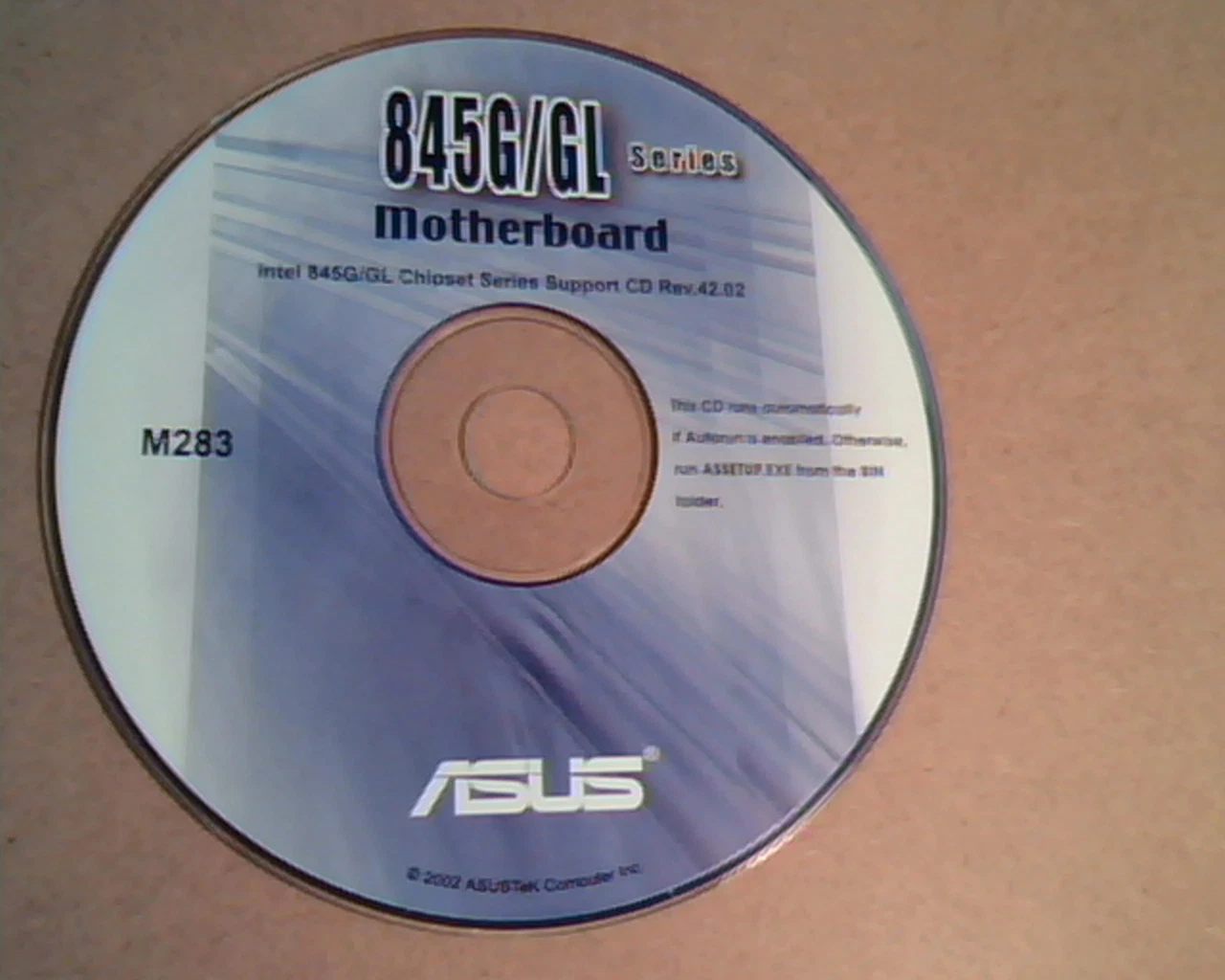 845G/GL Series Motherboard: Intel Chipset Series Support CD Rev 42.02 :ASUS M283