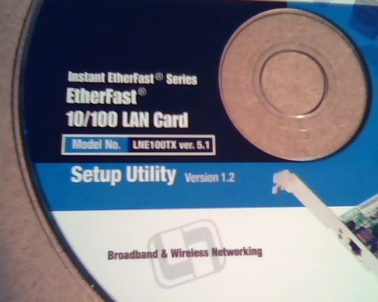 LINKSYS EtherFast 10/100 LAN Card :Setup Utility : Ver 1.2: Broadband & Wireless - image 2