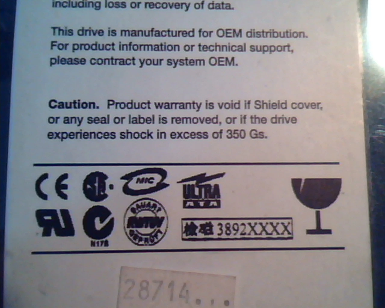 Hard Drive Disk Barracuda ATA IV ST380021A 80GB P000390729 U100 Seagate 3.5in - image 2
