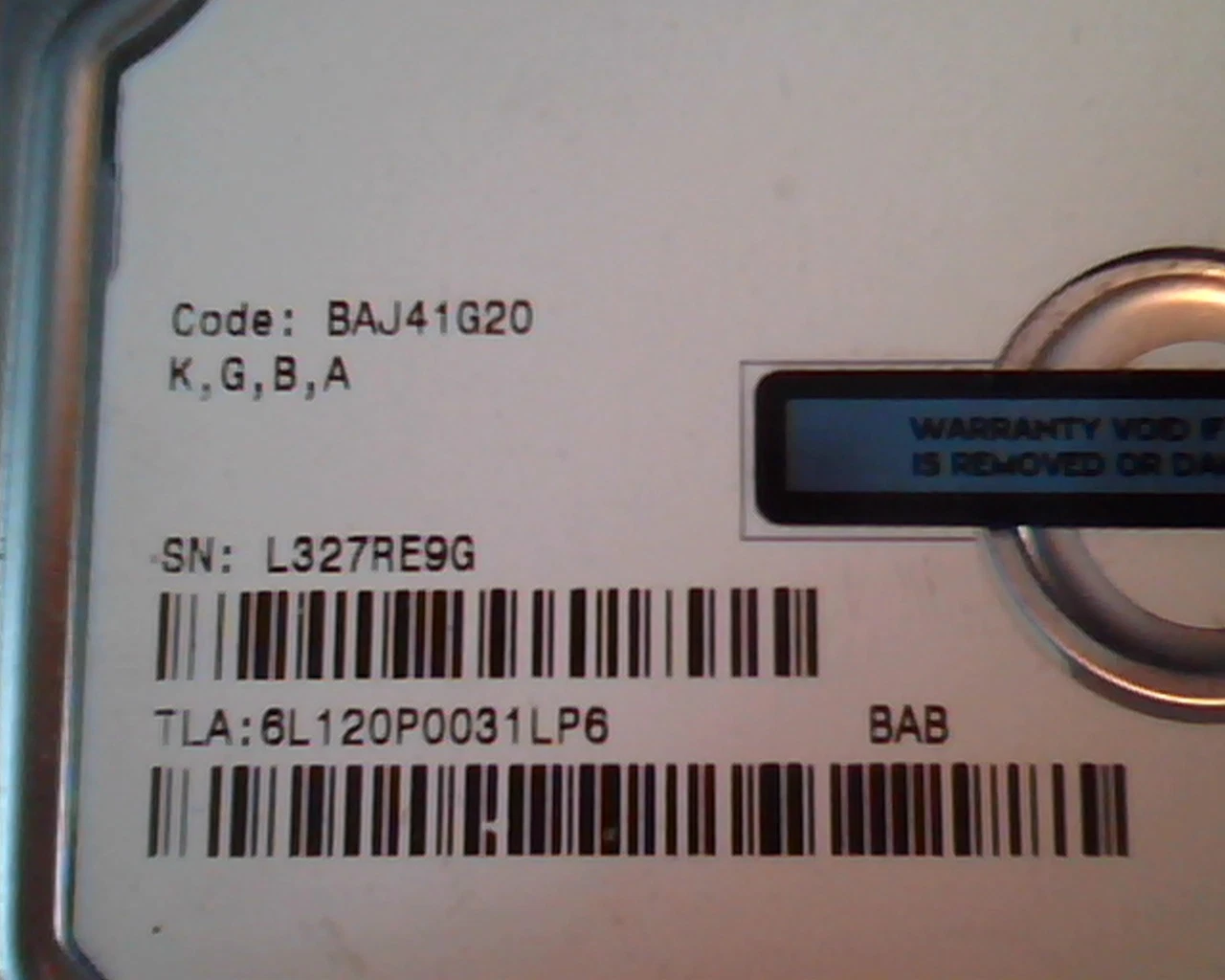 Hard Disk Drive IDE Maxtor Quickview 6L120P0 120GB PATA133 234441648 BAJ41G20 - image 3