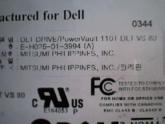Dell PowerVault 110T DLT VS80 SCSI Tape Drive OT1452 0T1452 PH-0T1452 - image 6