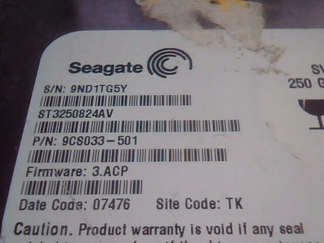 Hard Disk Drive IDE Seagate Ultra ATA ST3250824AV 9CS033-501 3.ACP SV35.1 250GB - image 2