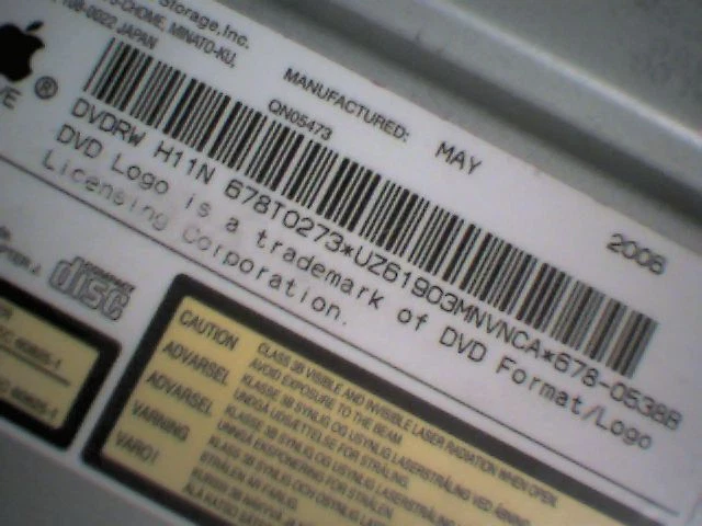 Apple 678T0273 678-0538 PoweMac G5 IDE DVD Writable/ CD-RW Drive-Black 678-0538B - image 4
