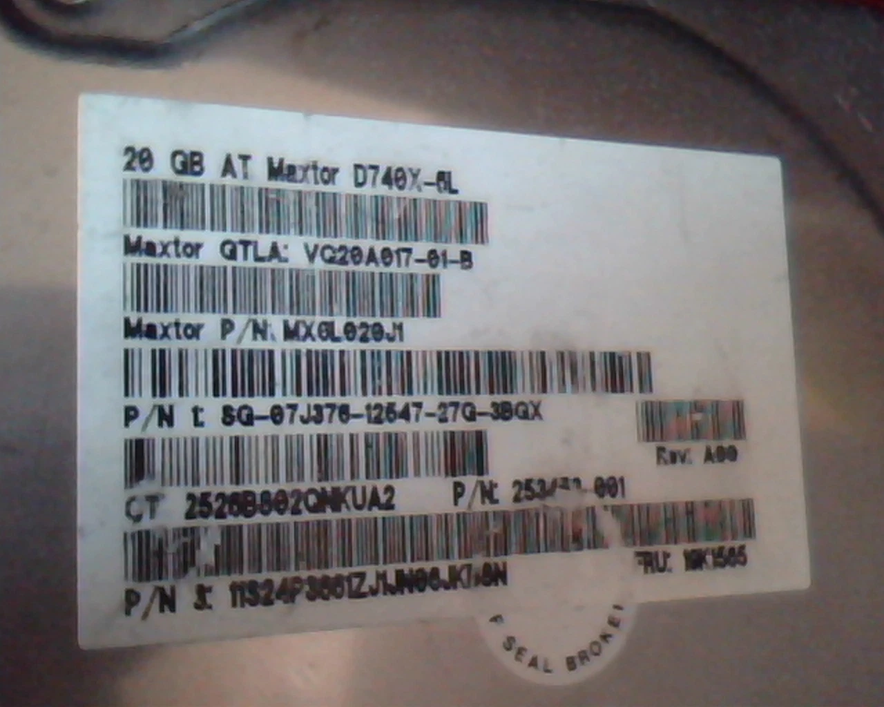 Hard Disk Drive IDE Maxtor D740X-6L 20GB AT MX6L020J1 A00 19K1565 3.5 HDD - image 2