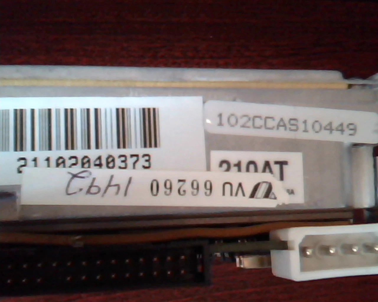 Hard Disk Drive IDE Plus Impulse 210AT 102CCAS10449 510-00-0282A AT - image 2