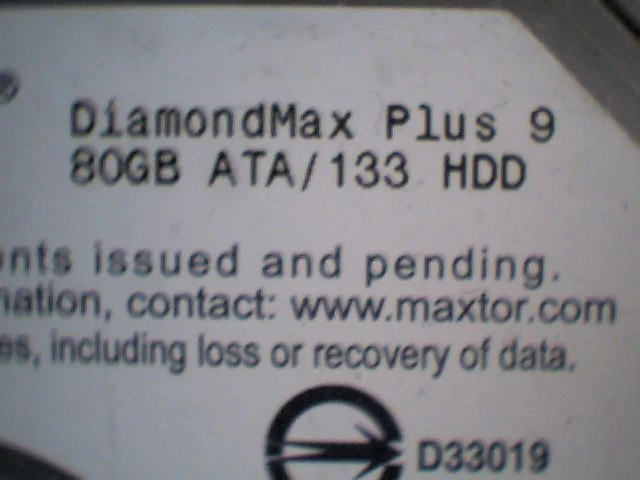 Hard Drive IDE Maxtor DiamondMax Plus 9 80GB YAR41BW0 N,M,B,D E4FYA 24JAN2003 - image 2