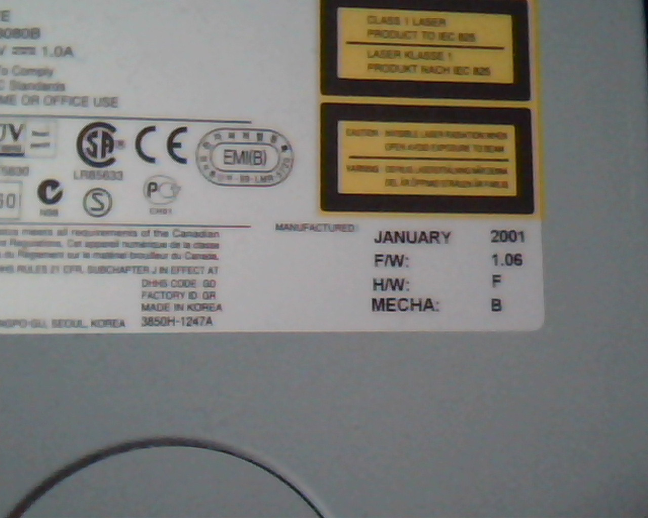LG IBM CD-R/RW Drive CED-8080B Jan 2001 1.06 06P5164 IDE 8X/4X/32X CD LR85633 - image 3