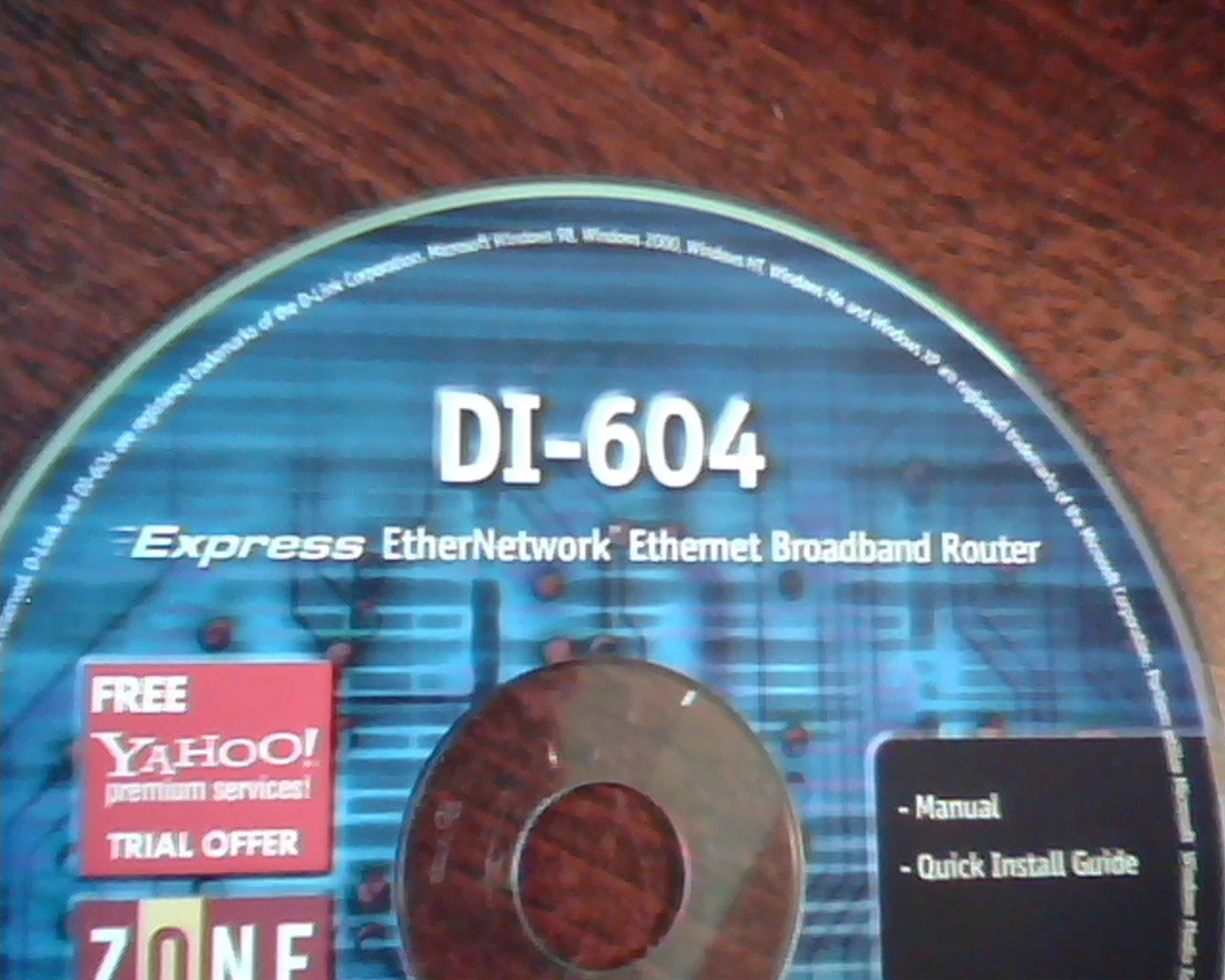 DI-604 Express EtherNetwork CD D-LINK Manual Install Guide Ver 2.05A CD-DI-604 - image 2