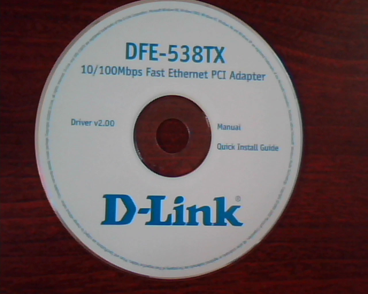 D-LINK DFE-538TX 10/100Mbps Fast Ethernet PCI Adapter Driver v2.00 Manual CD