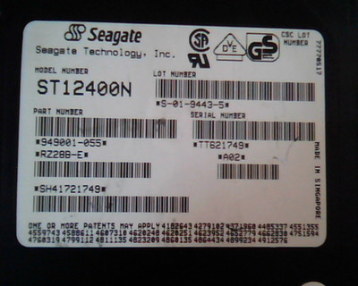 Hard Drive Disk SCSI Seagate ST12400N 949001-055 S-01-9443-5 A02 RZ288-E HDD — image 2
