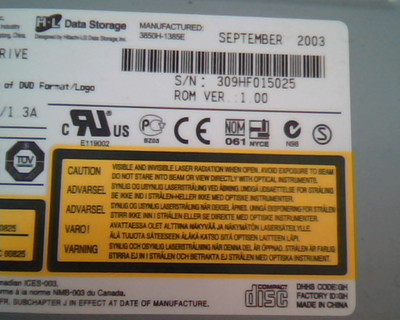 LG CD-RW/DVD-ROM Drive GCC-4520B 1.00 Sept 2003 HL 3850H-1385E D33017 Rewritable — image 2