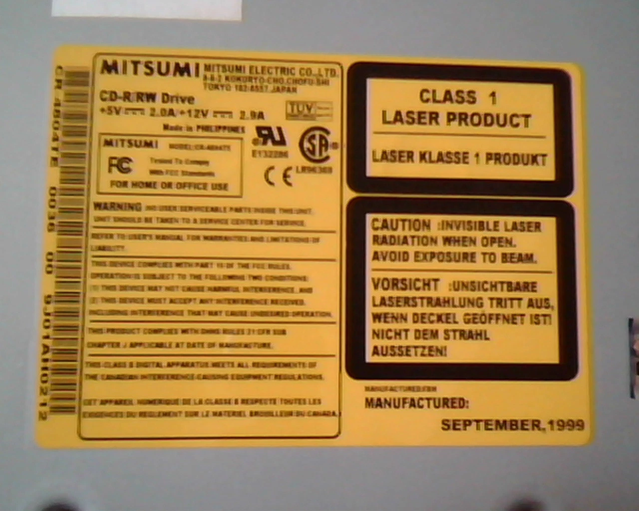 MicroSolutions 190130 Series 6 Driver backpack Mitsumi CR-4804TE CD-R/RW IDE - image 5