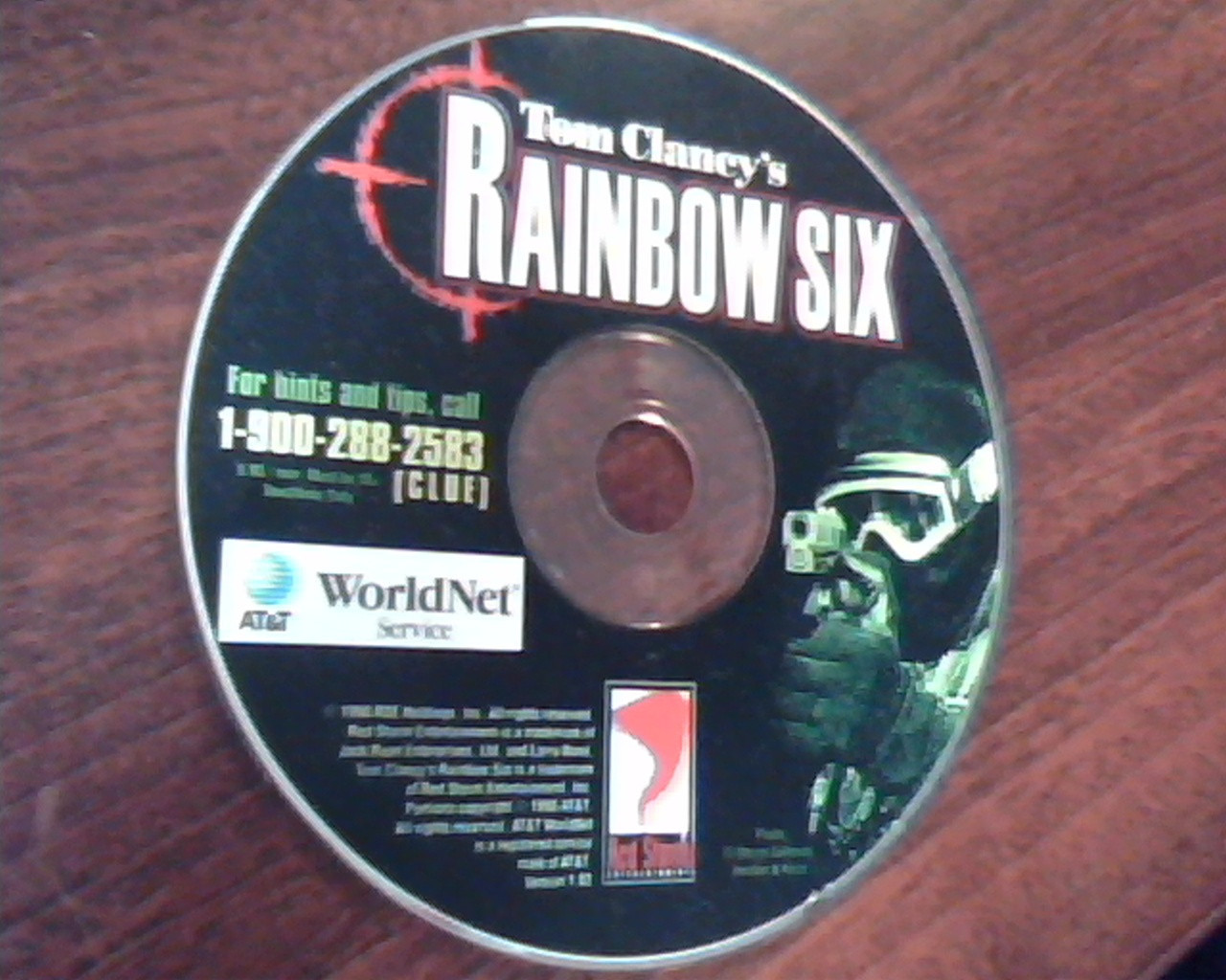 Tom Clancy's Rainbow Six Red Storm Entertainment Version 1.03 CD AT&T
