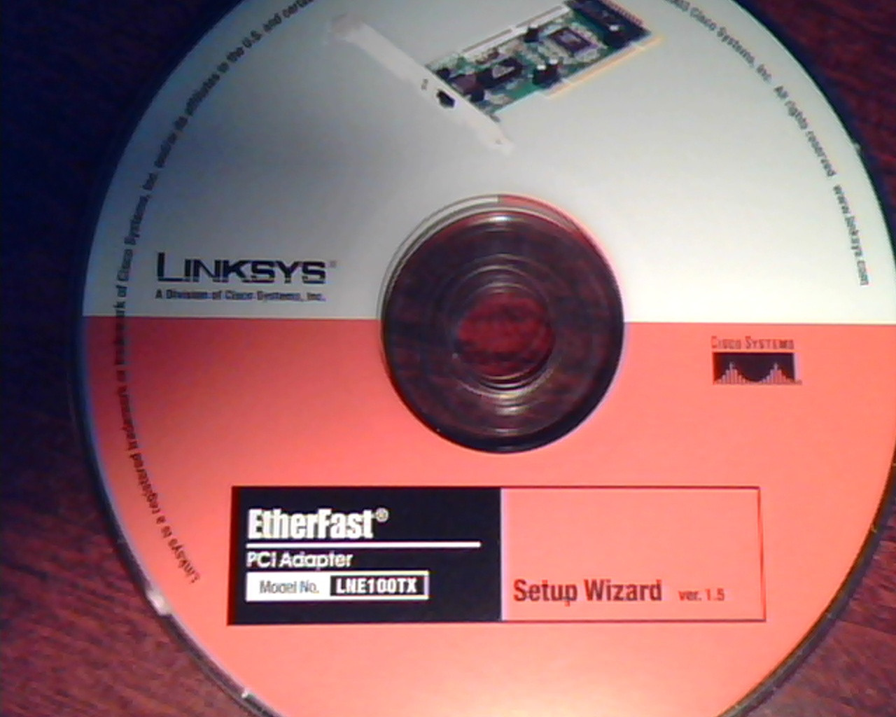 Linksys CD Etherfast PCI Adapter LNE100TX Setup Wizard Ver 1.5 Cisco - image 2