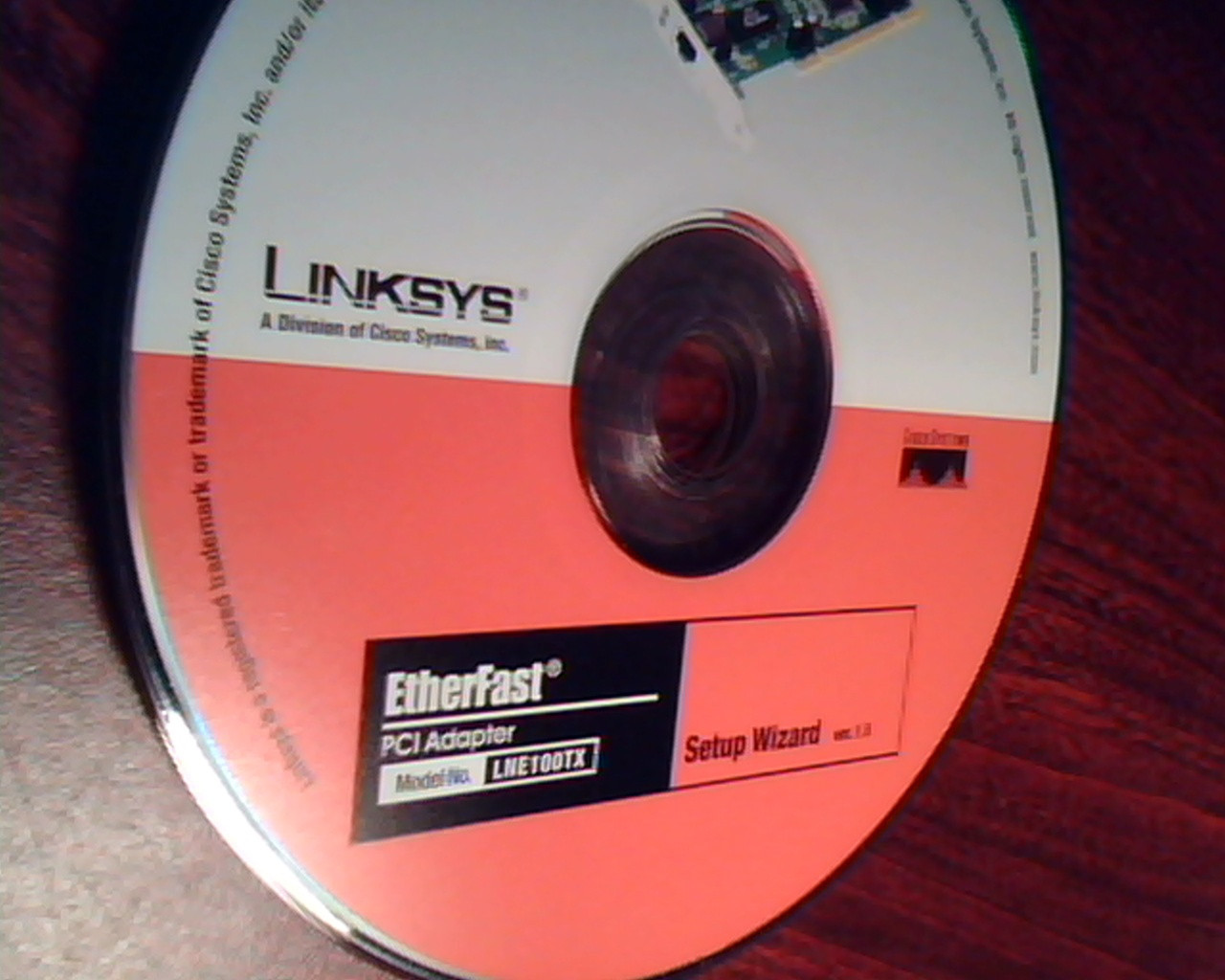 Linksys CD Etherfast PCI Adapter LNE100TX Setup Wizard Ver 1.5 Cisco - image 3