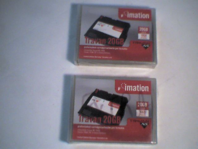 NEW TWO (2) Travan 20GB TR-5 NS PreFormatted Cartridge Tapes Imation