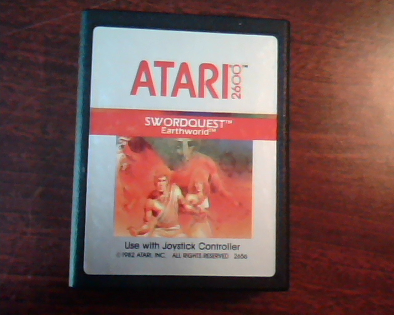 Game Cartridge ATARI 2600 Swordquest EarthWorld 2656 1982 Atari