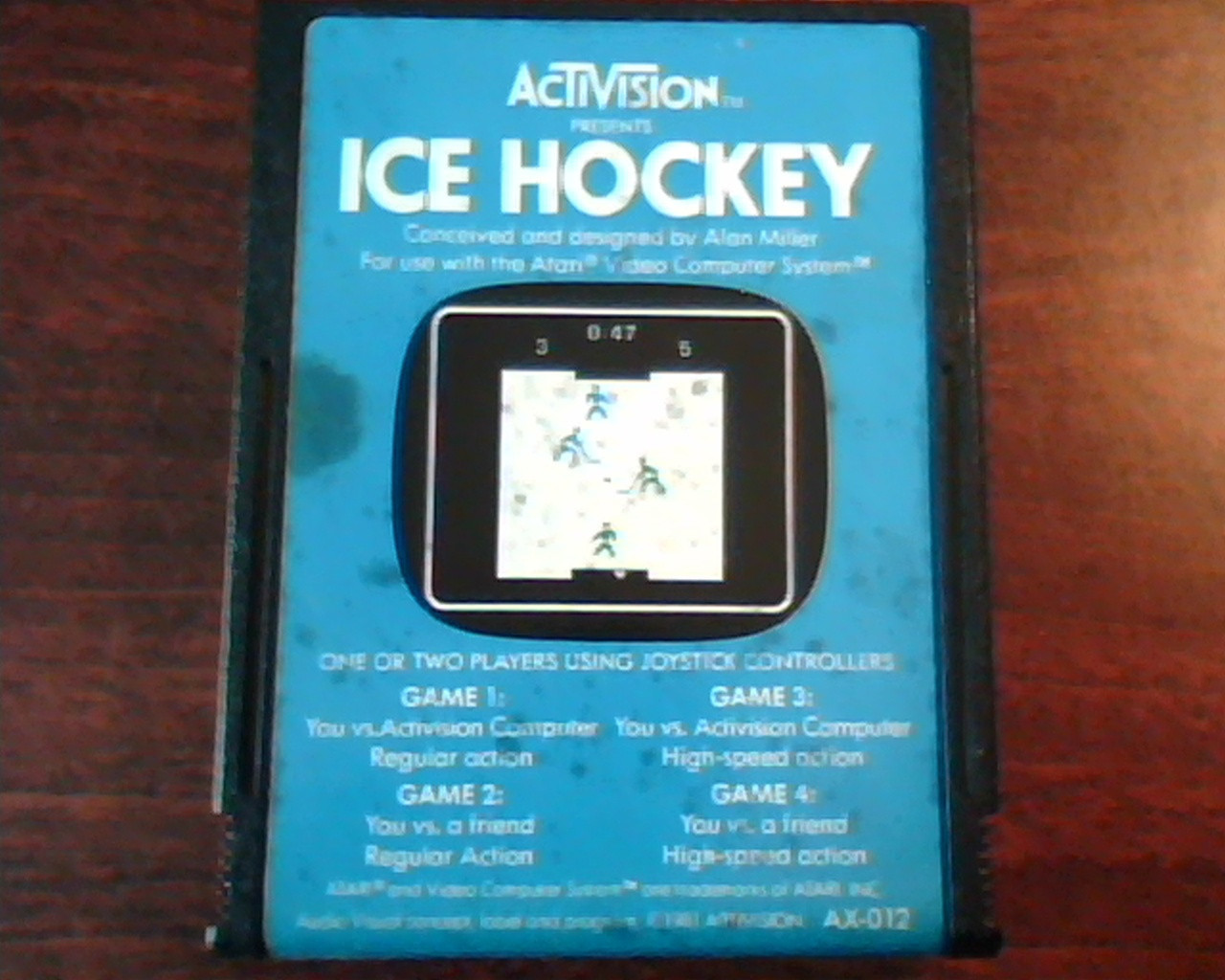 Game Cartridge ATARI ActiVision Ice Hockey AX-012 High-Speed Regular Action