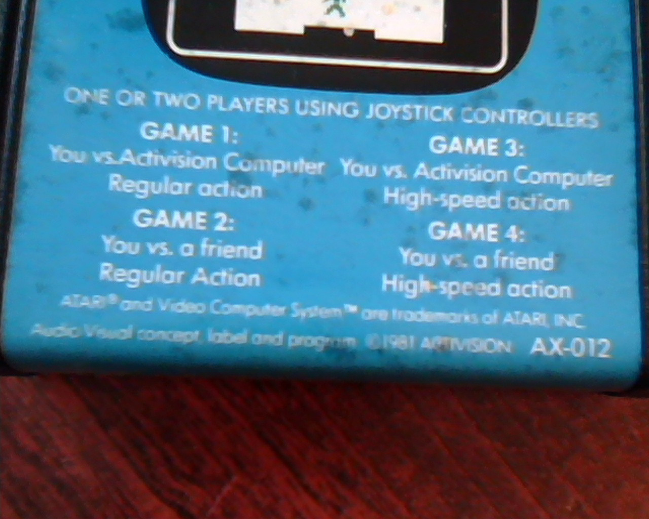 Game Cartridge ATARI ActiVision Ice Hockey AX-012 High-Speed Regular Action - image 3
