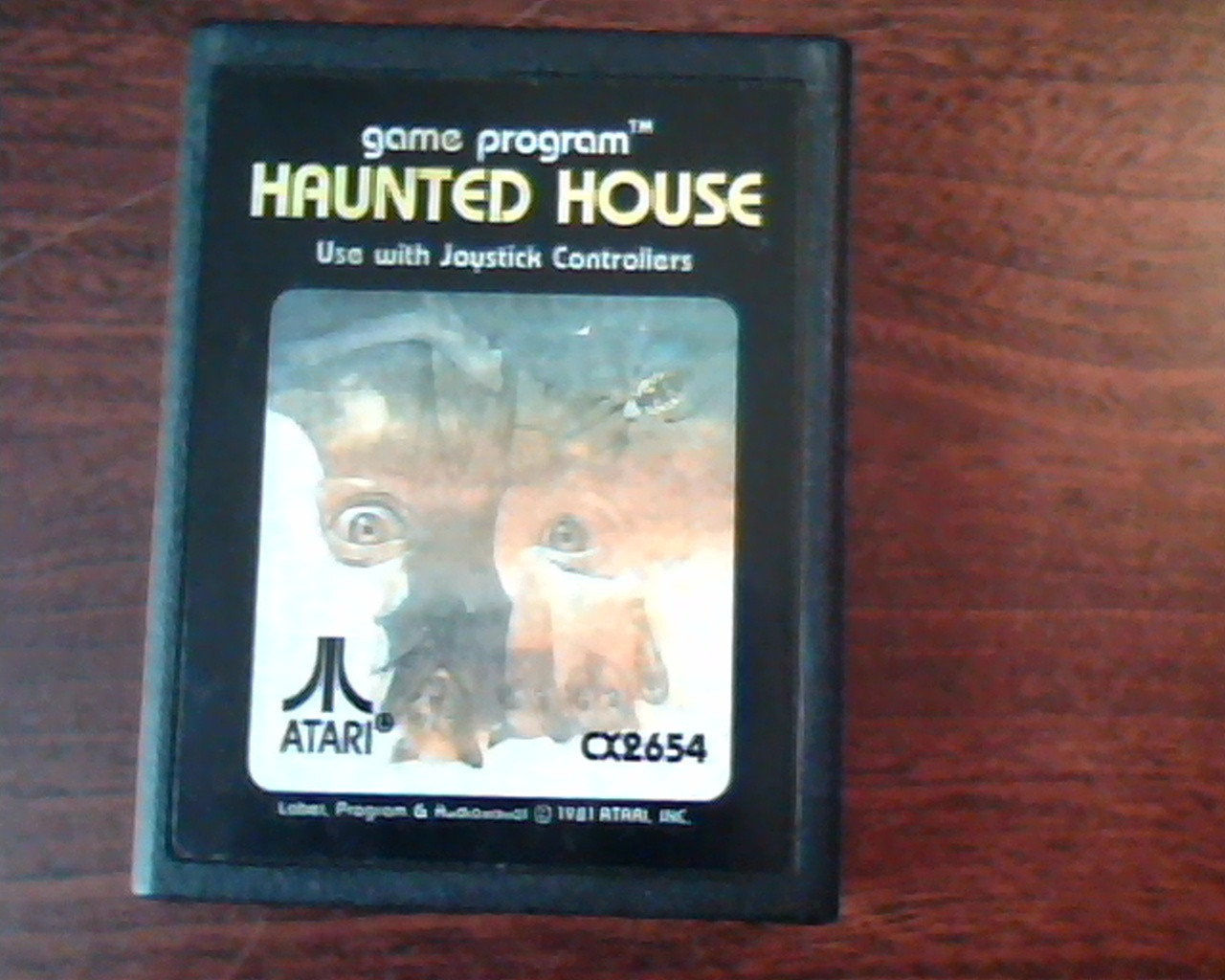 Game Cartridge Program Atari CX2654 Haunted House 1981 Atari