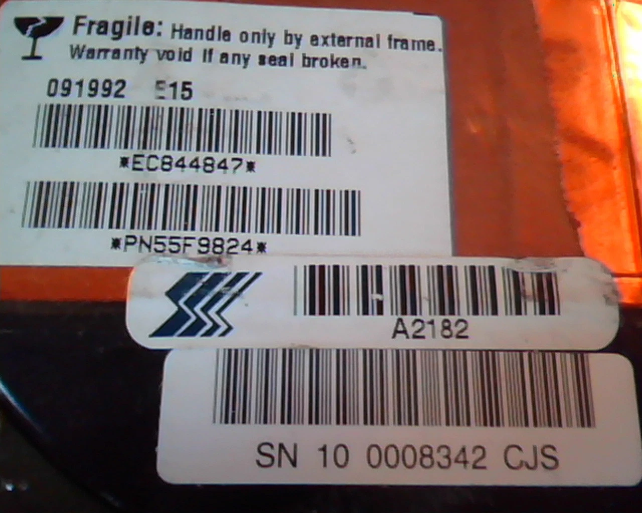 Hard Drive Disk SCSI 55P9917 EC 844819 WDC 091992 E15 A2182 PN55F9824 C_2E_