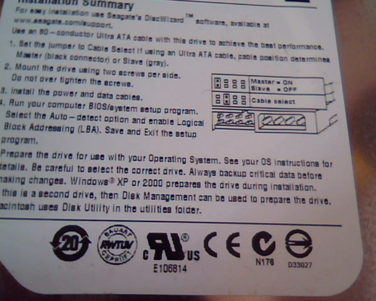 Hard Disk Drive IDE Seagate Barracuda 7200.10 80GB 3.AAD ST380215A 9CY011-305 - image 2