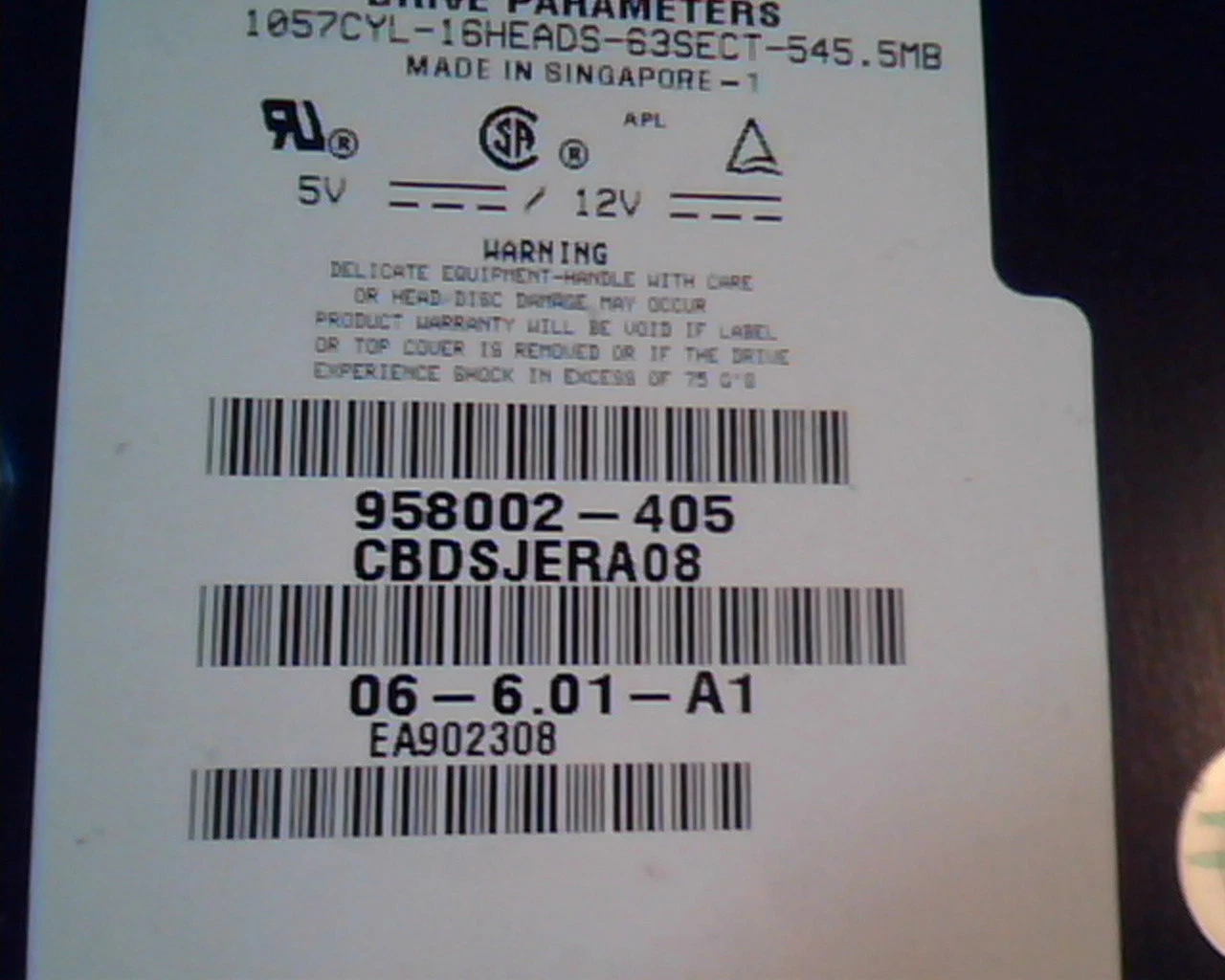 Hard Disk Drive IDE Seagate ST3660A 958002-405 06-6.01-A1 EA902308 - image 2