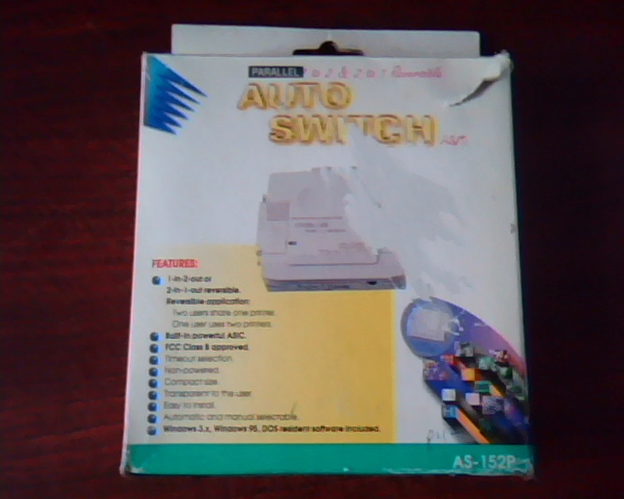 Parallel Reversible Auto Switch ASIC ATEN AS/2 Manual Floppy AS-152P In Box