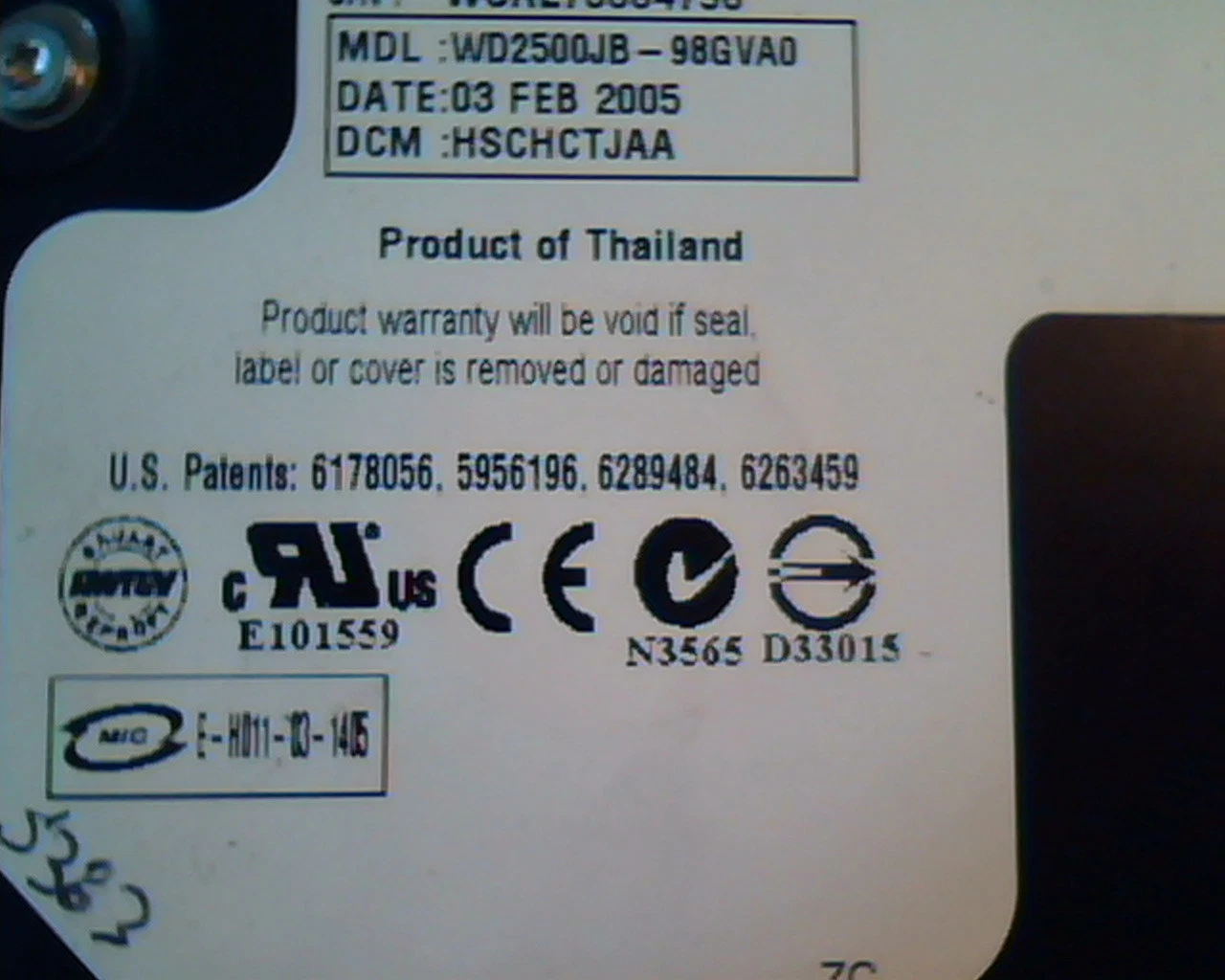 Hard Disk Drive IDE Western Digital Caviar SE WD2500JB-98GVAO WD2500 488397168 - image 2