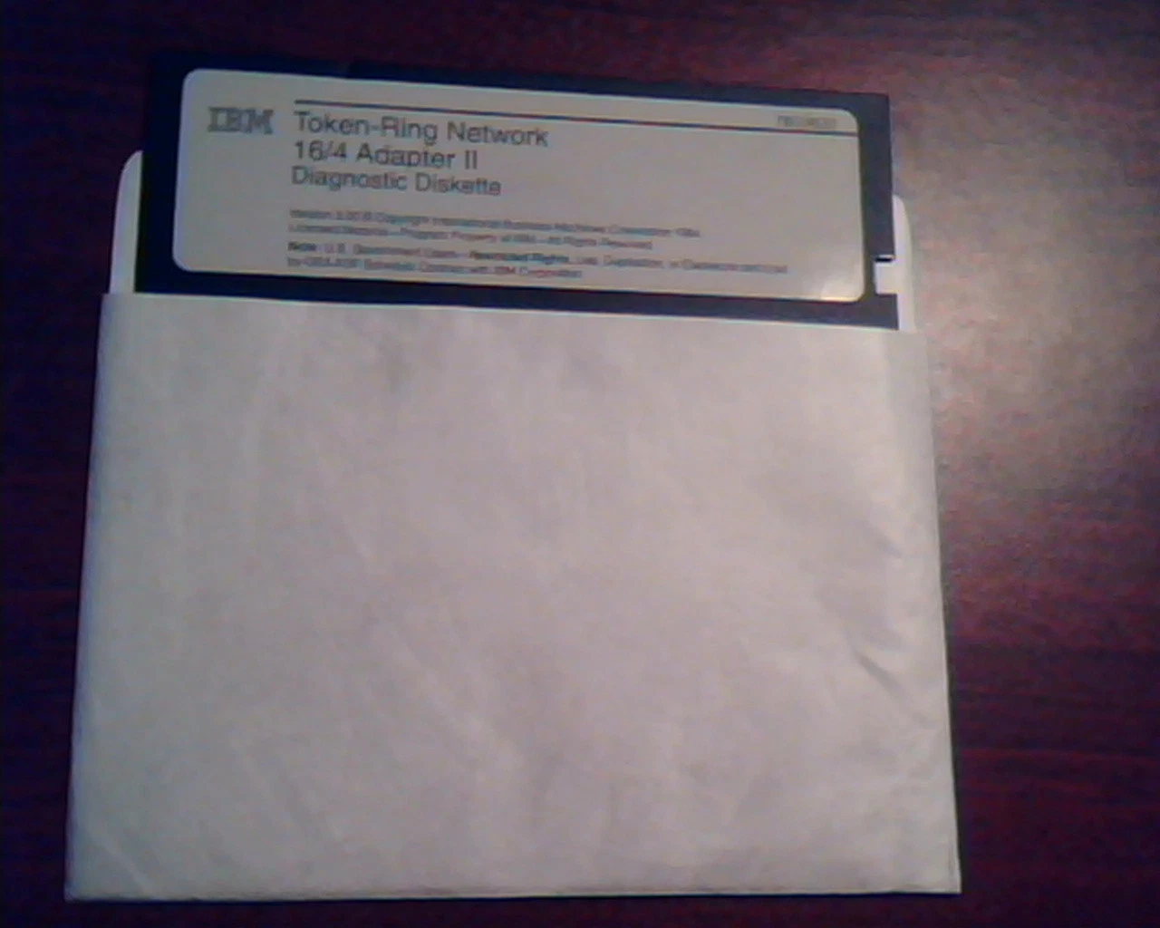 Floppy IBM Token-Ring Network 16/4 Adapter II Diagnosic Diskette 5.25 inch