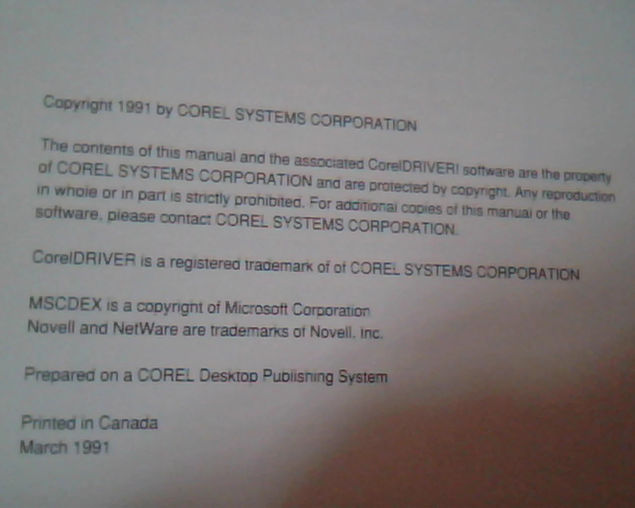 CorelDriver Complete Optical Disk Interface User Manual Novell Netware Universal - image 3