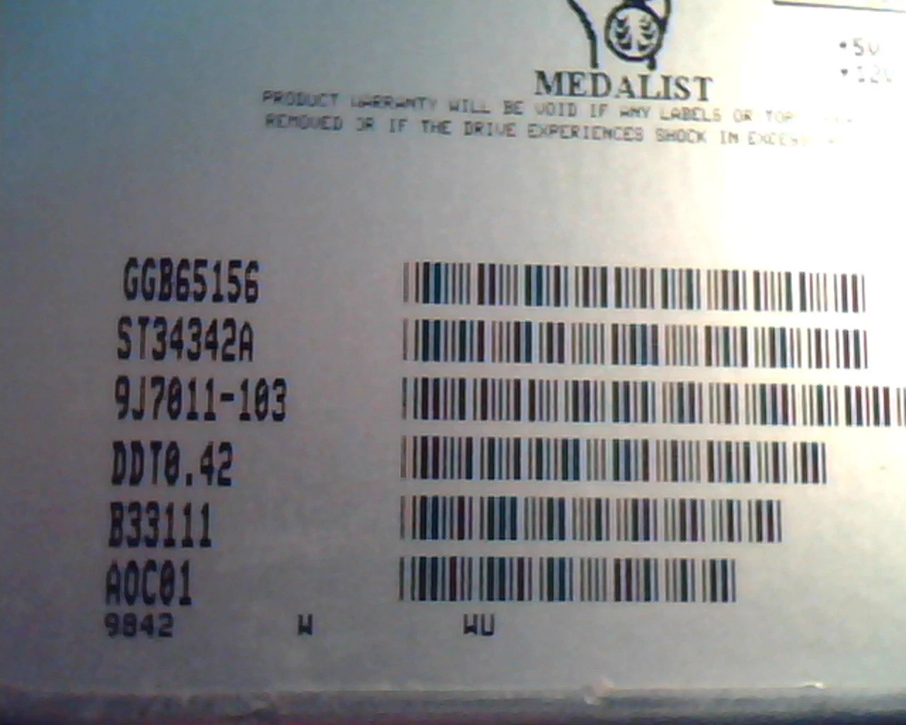 Hard Disk Drive IDE Seagate Medalist ST34342A 9J7011-103 B33111 DDT0.42 A0C01 - image 2