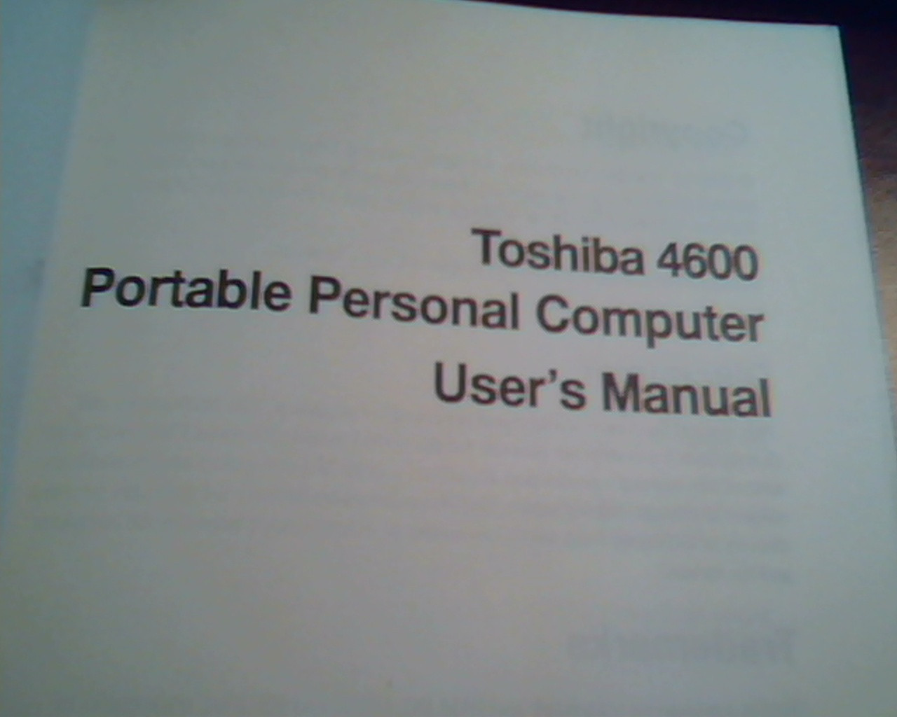 Toshiba User's Manual Portable Personal COmputer 4600 Series Nov 2000 Guide - image 3
