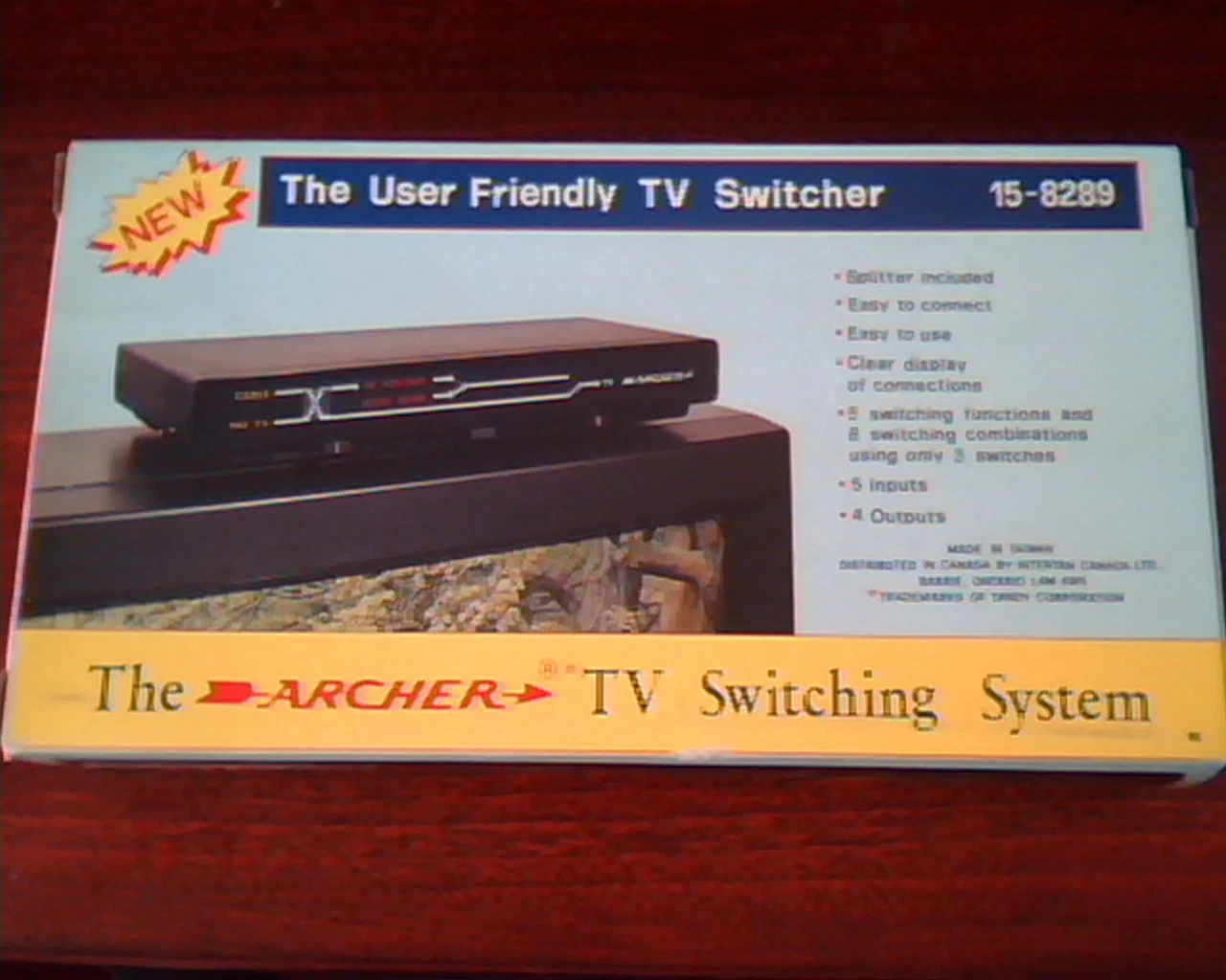 Archer TV Switching System 15-8289 Tandy Intertan NEW User Friendly Vintage