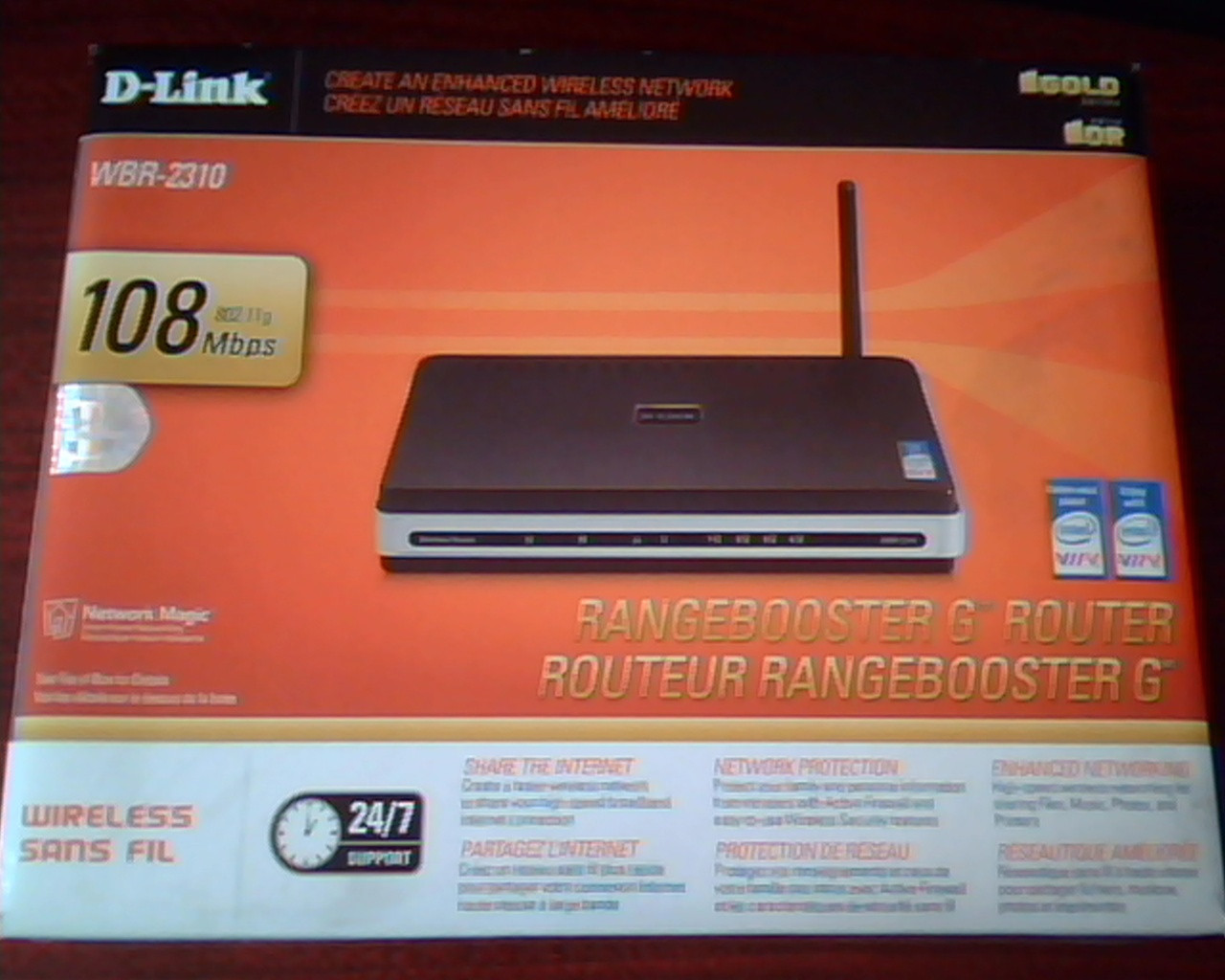 D-Link WBR-2310 Gold Series Rangebooster G Router Wireless Thernet adapter