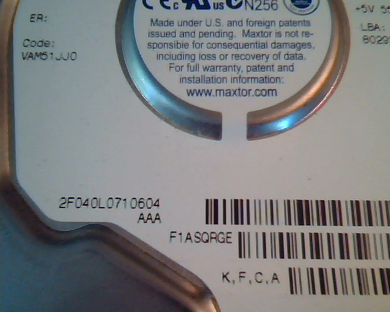 Hard Disk Drive IDE Maxtor Fireball 3 40GB E-H011-02-3056 80293248 ATA/133 - image 2
