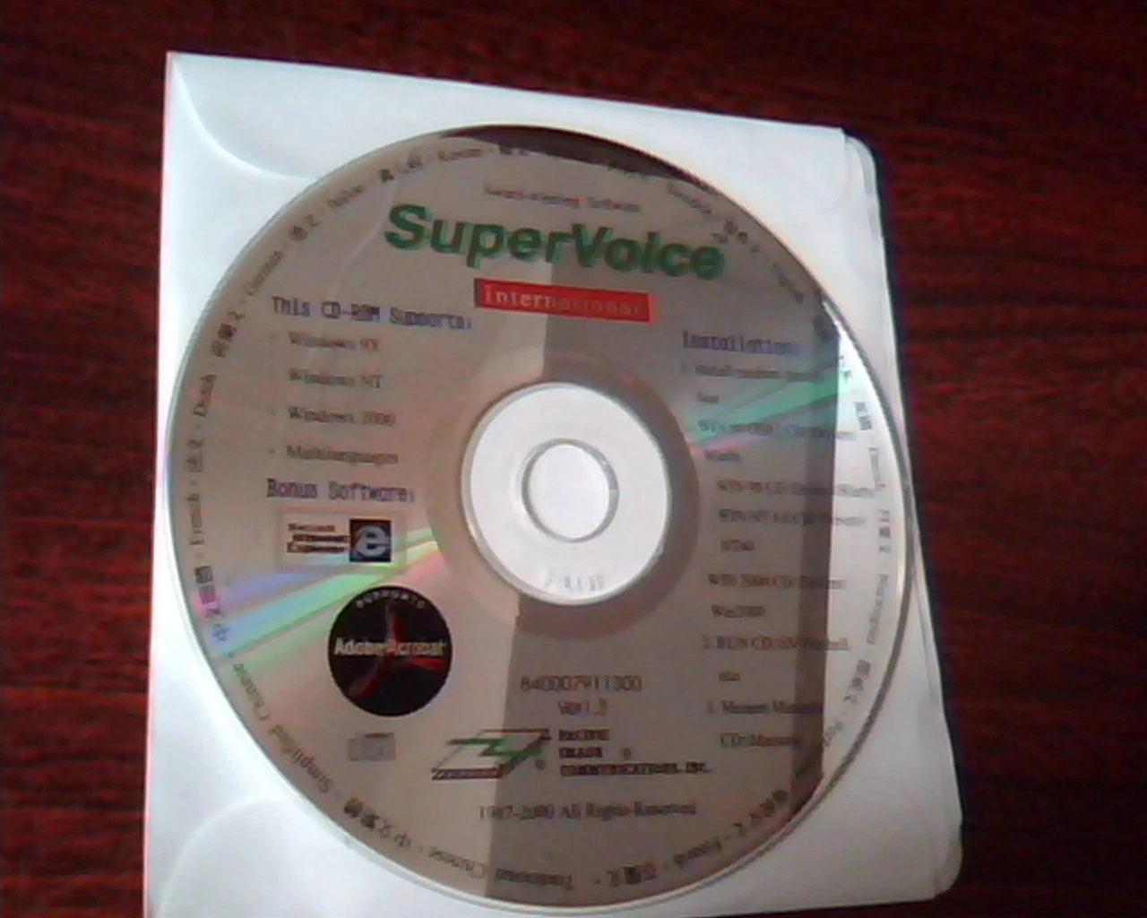 CD SuperVoice International Pacific Image Manuals 840007911300 Ver1.3