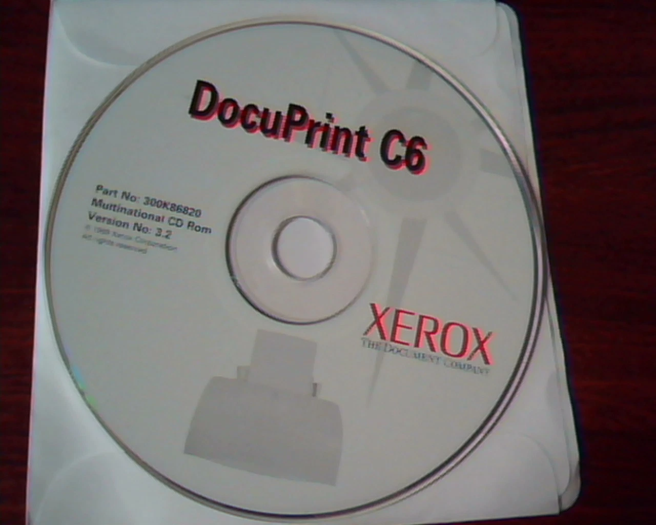 CD DocuPrint C6 300K86820 Mutilnational Ver 3.2 Xerox Printer