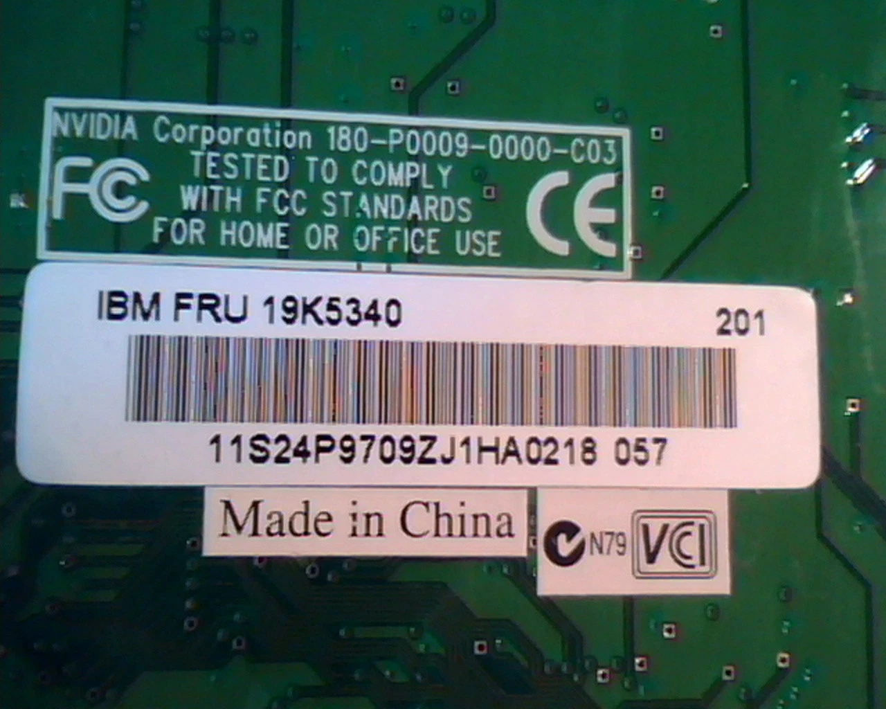 AGP card IBM FRU 19K5340 NVIDIA 180-P0009-0000-C03 Video adapter 16MB - image 3