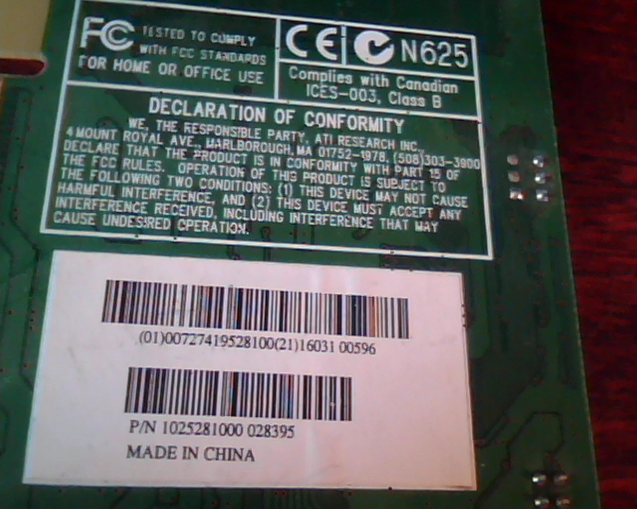 AGP card ATI AMC 109-52800-01 Ver 2.0 102581000 028395 E69038 Rage Video - image 3