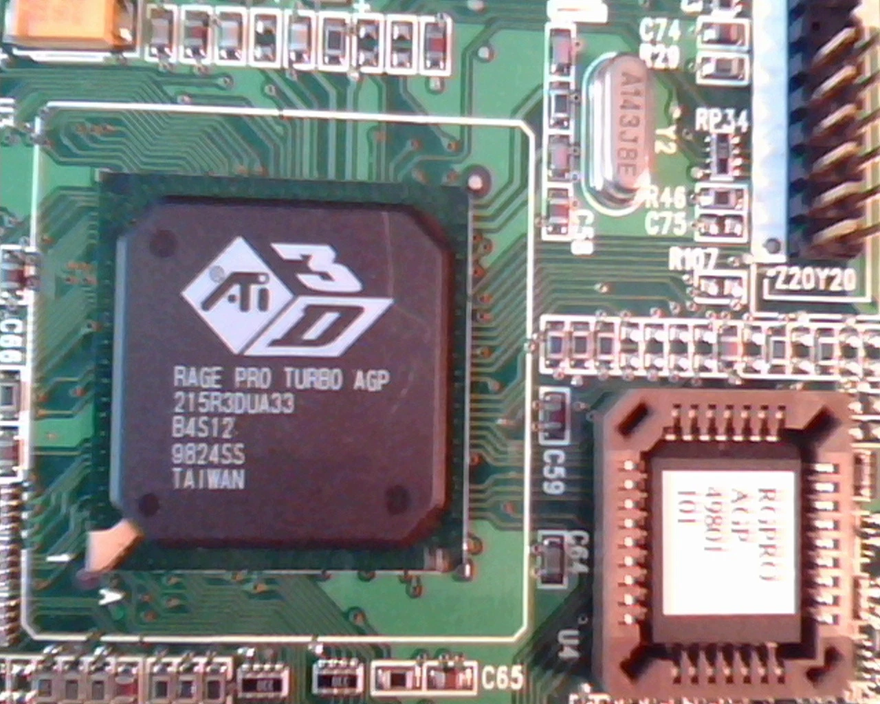 AGP card ATI 109-49800-10 1024980511530193 N424 E69038 Video Rage Pro Turbo - image 3