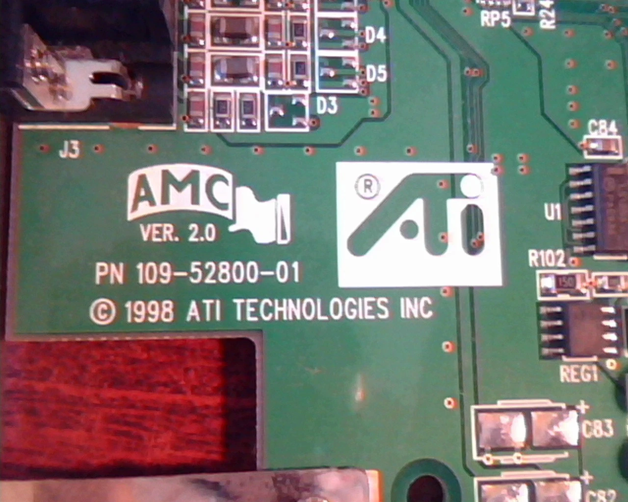 AGP card ATI 109-52800-01 Rage IIC 2c AMC 2.0 1025281300 N625 012464 - image 2