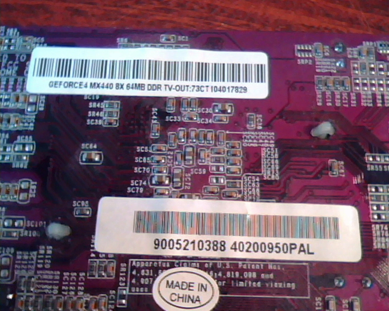 Video Graphics Card AGP GeForce 4 MX440 8X 64MB DDR TV-out 73CT 104017829AV VGA - image 4